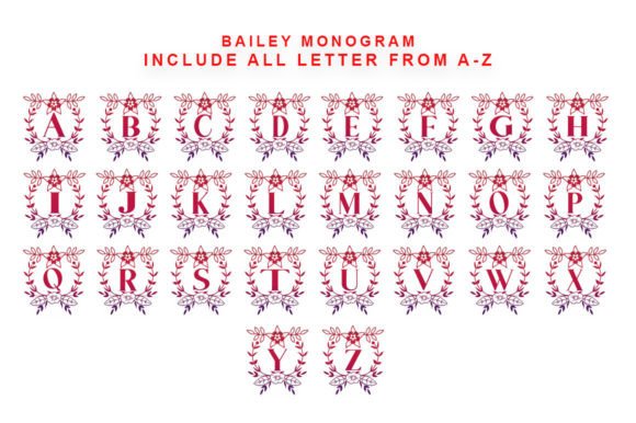 Melissa Monogram Font PNG with transparent background - Preview 3
