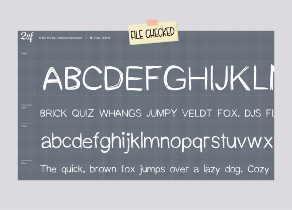 Note Me Font font preview - 3