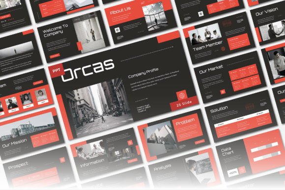 Preview of Orcas Business Powerpoint Presentation PowerPoint template