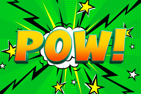 Pow Boom Font PNG with transparent background - Preview 2