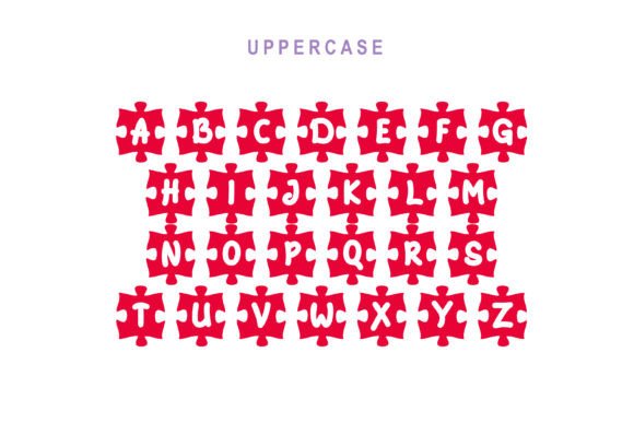 Puzzle in Love Font PNG with transparent background - Preview 3