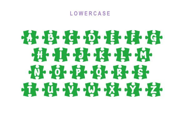 Puzzle in Love Font PNG with transparent background - Preview 4