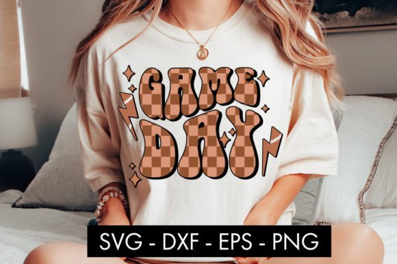 Retro Football Game Day SVG Cut File PNG