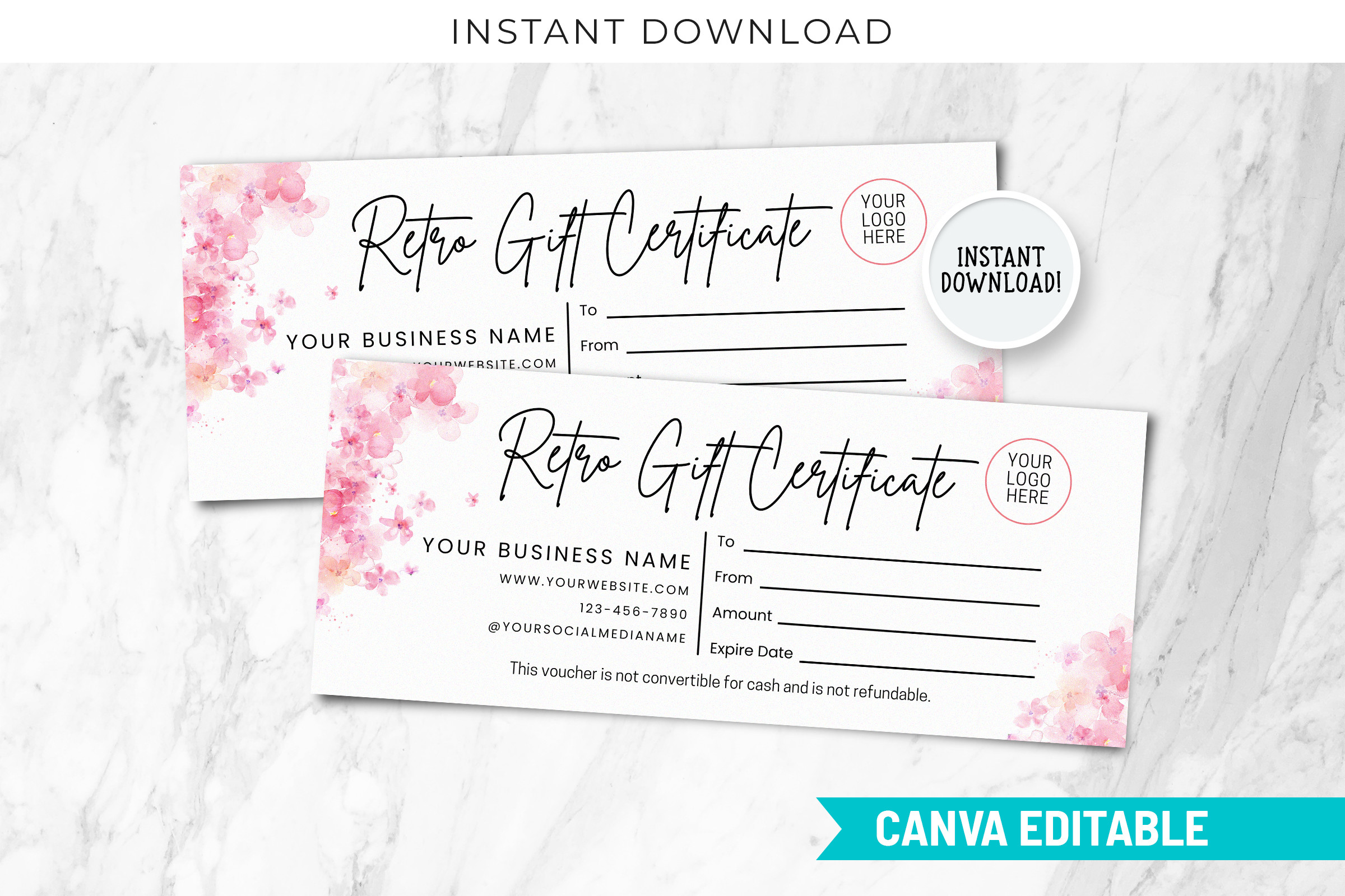 Retro Gift Certificate Template Canva