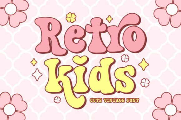 Retro Kids Display Font By airotype