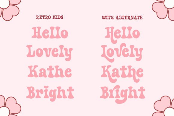 Retro Kids Font PNG with transparent background - Preview 1