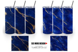 Tumbler Dark Blue and Gold Marble Graphic by Artnoy · Creative Fabrica