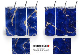Tumbler Dark Blue and Gold Marble Graphic by Artnoy · Creative Fabrica