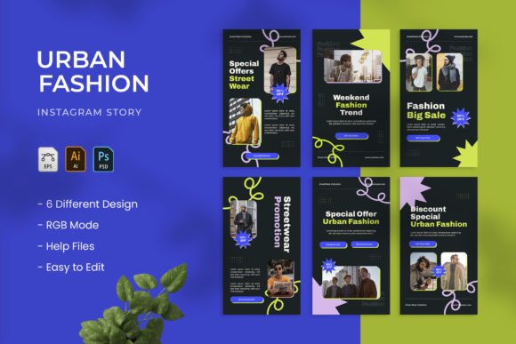 Urban Fashion Instagram Story Graphics