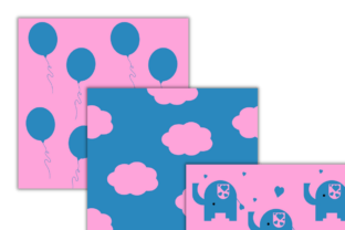 Pink and Blue Baby Digital Papers Graphic by lam designs · Creative Fabrica