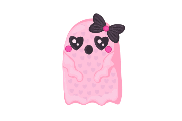 Cute Pink Halloween Ghost SVG Cut file by Creative Fabrica Crafts ...