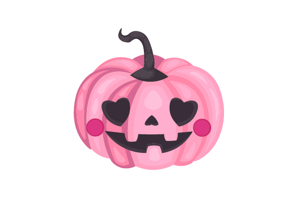 Cute Pink Halloween Pumpkin