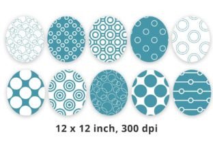 Boho Teal Blue Digital Paper Backgrounds Graphic by Lemon Paper Lab ...