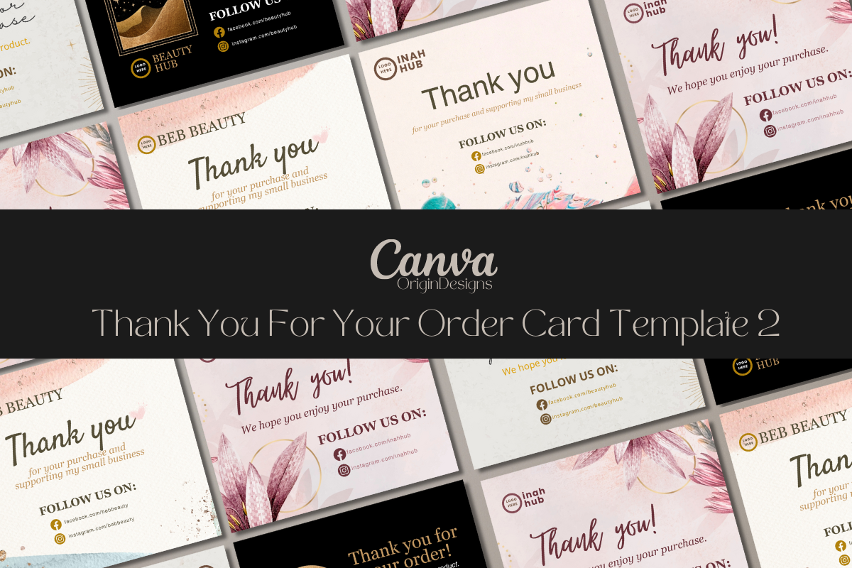 Canva Thank You for Your Order Card Temp