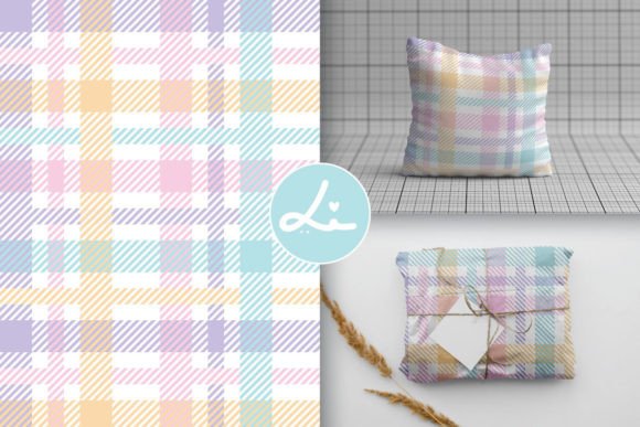 Gingham Check Plaid Seamless Pattern