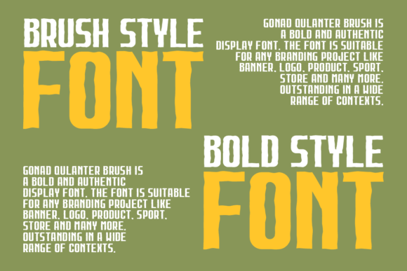 Gonad Qulanter Brush Font - Preview 1