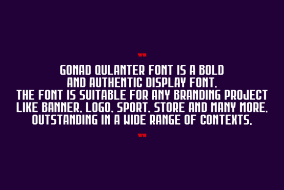 Gonad Qulanter Font - Preview 5