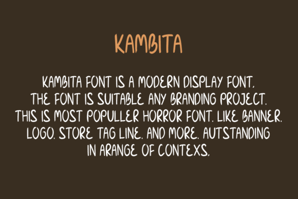 Kambita Font PNG with transparent background - Preview 3