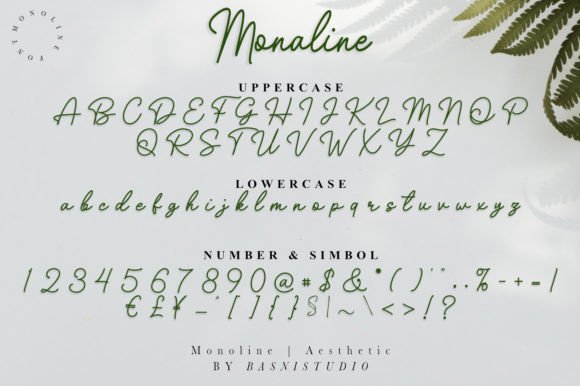 Monaline Font PNG with transparent background - Preview 5