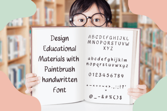 Paintbrush Font PNG with transparent background - Preview 4
