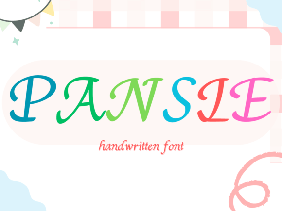 Pansie Font PNG with transparent background - Preview 3