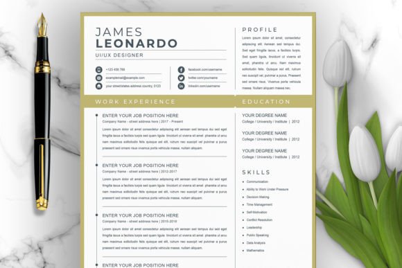 Teacher Resume Template, Minimalistic
