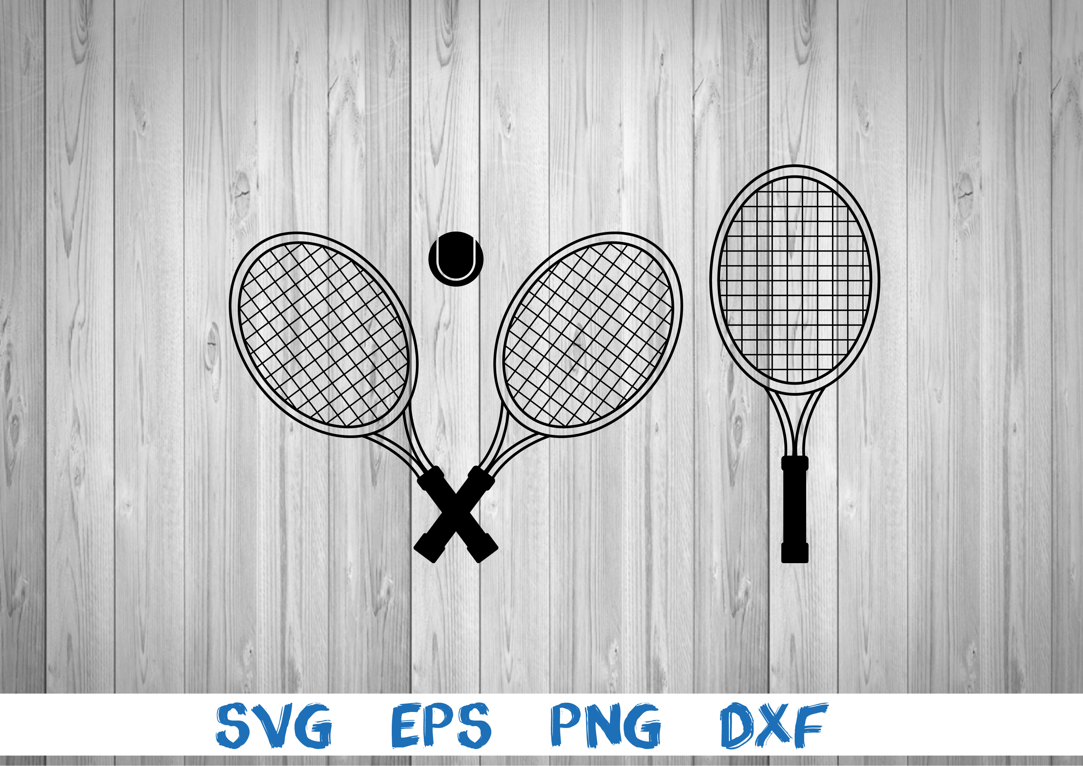 Tennis Rackets Graphic by SVGBROOKLYN · Creative Fabrica