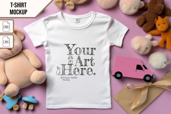 White T-shirt Smart Mockup PSD Template Grafik Baby- und Kinderkleidung Von PorlawatSangyoo