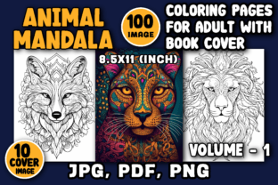 100 Animal Mandala Coloring Pages Graphic by Printable Crafts ...