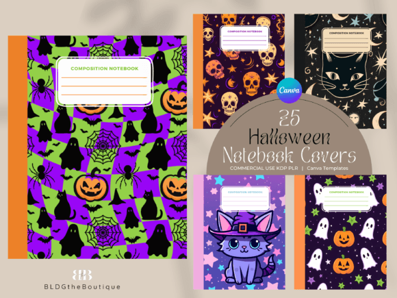 25 Halloween Composition Notebook Covers