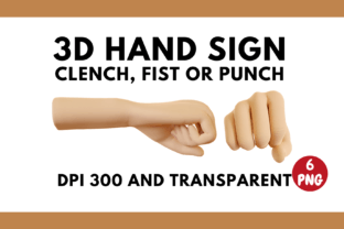 3D Hand Sign Clench, Fist or Punch Graphic by arasigner · Creative Fabrica