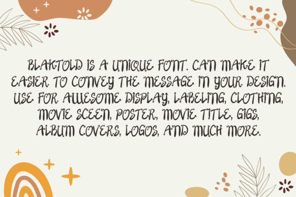 Blaktold Font - Preview 2