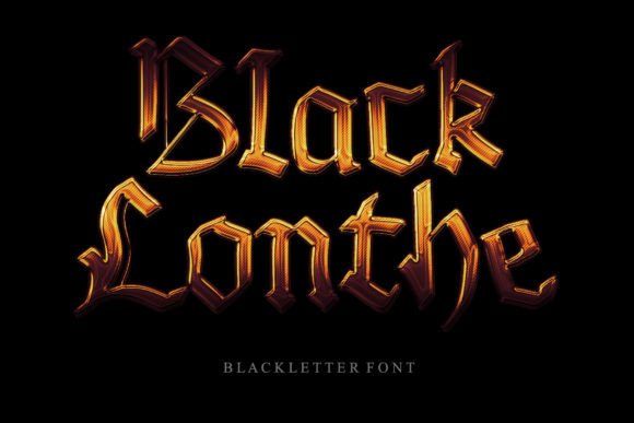 Black Lonthe Blackletter Font By Letterafa Studio