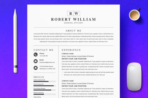 Clean & Simple Resume Template Word