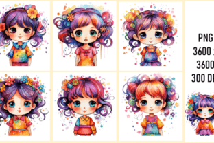 Cute Flower Dolls Graphic by Thuany Soares · Creative Fabrica