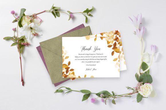 Floral Funeral Thank You Card