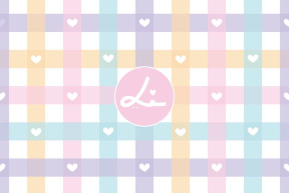Gingham Plaids Hearts Seamless Pattern