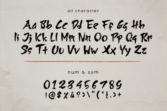 Japan Bushido Font PNG with transparent background - Preview 1