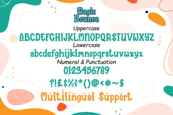 Magic Bounce Font PNG with transparent background - Preview 1