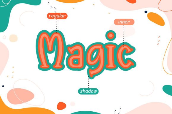 Magic Bounce Font PNG with transparent background - Preview 2