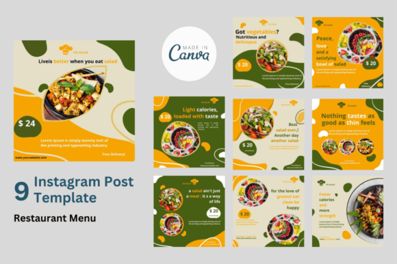Restaurant Menu Instagram Post