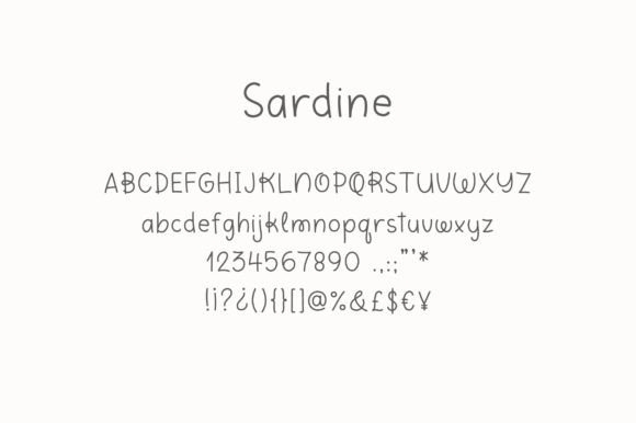 Sardine Font Font PNG with transparent background - Preview 1