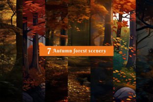 Autumn Forest Scene Illustration Graphic by Shahjahangdb · Creative Fabrica
