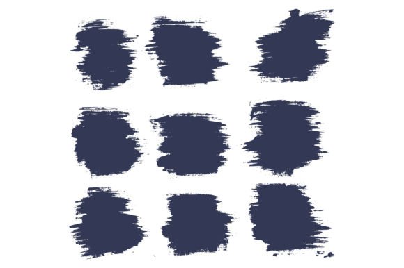 Acrylic Paint Splash Brush Stroke Set Gráfico Manualidades Por bdvect1