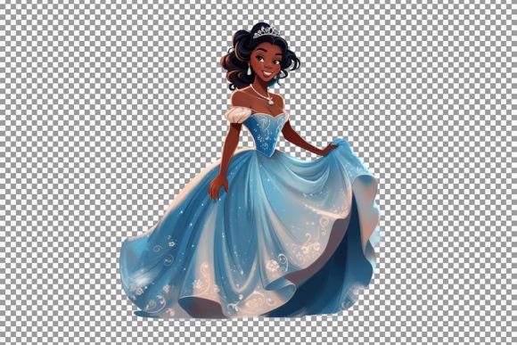 African Black Princess Queen Clipart Graphic by The Cliparts Library   Creative Fabrica