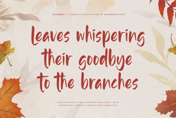Autumnal Font - Preview 2