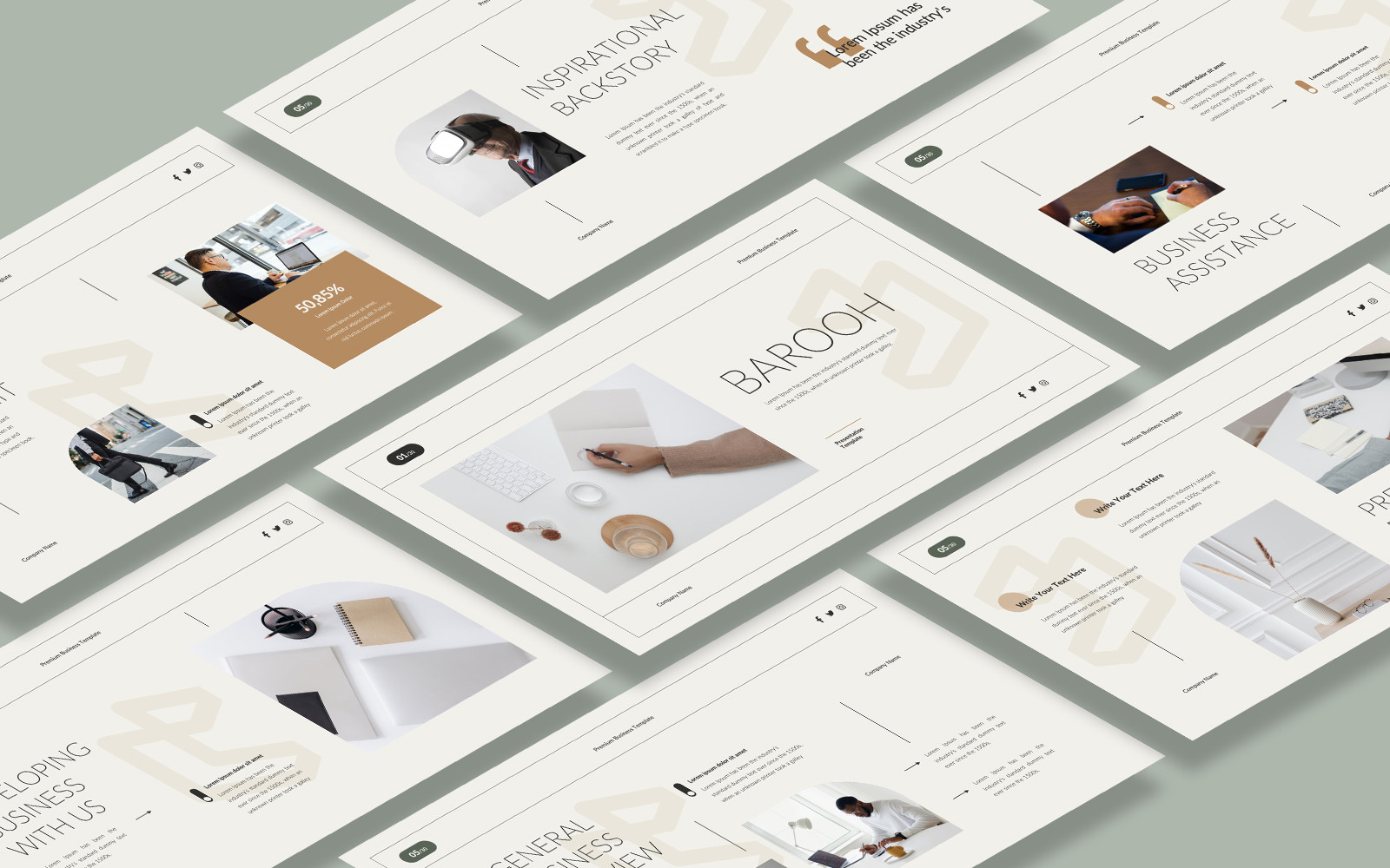 Barooh - Business Powerpoint Template Graphic by Azman · Creative Fabrica