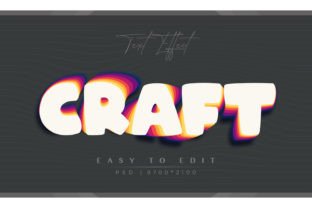 Craft Colorful Twisted Style Text Effect Graphic by goldani412 ...