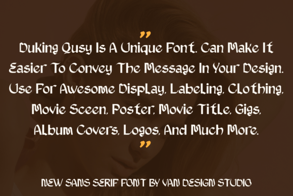 Duking Qusy Font - Preview 1