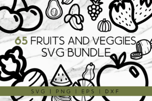Fruit and Veggie SVG Bundle Graphic by HalieKStudio · Creative Fabrica